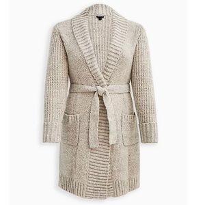 Torrid Chunky Coatigan Belted Sweater Sz 3X